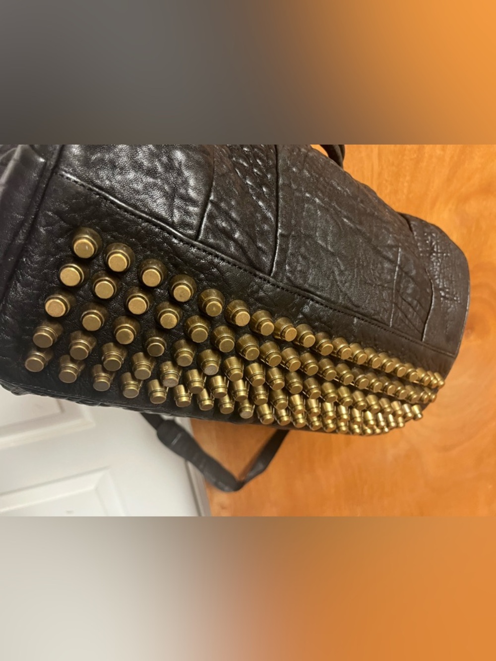 Authentic Alexander Wang Black Rocco Gold Tone Hardware - Picture 2 of 9